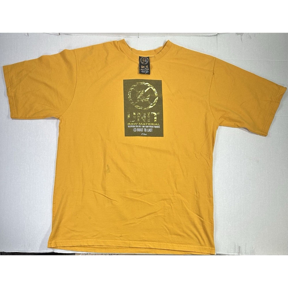 Vintage 2000s G-Unit T-Shirt XL Yellow Gold Foil Graphic 50 Cent Hip Hop Tee